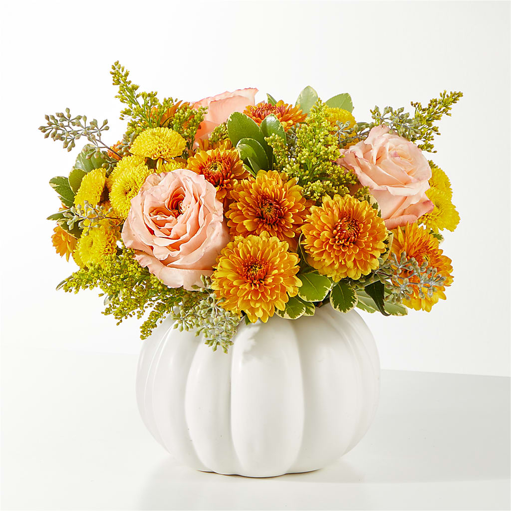 Peachy Pumpkin – Floral Art Designs, Arlington MA