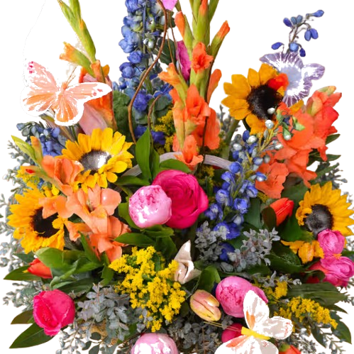 Whimsical Butterfly Garden Basket – Floral Art Designs, Arlington MA