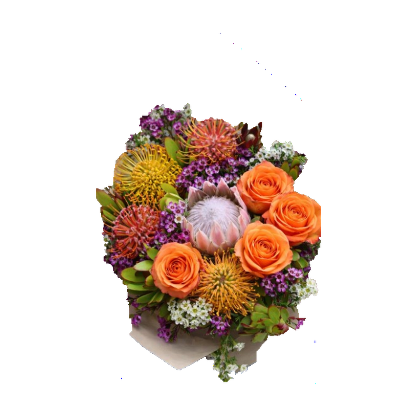 Vibrant Bouquet with orange roses – Floral Art Designs, Arlington MA