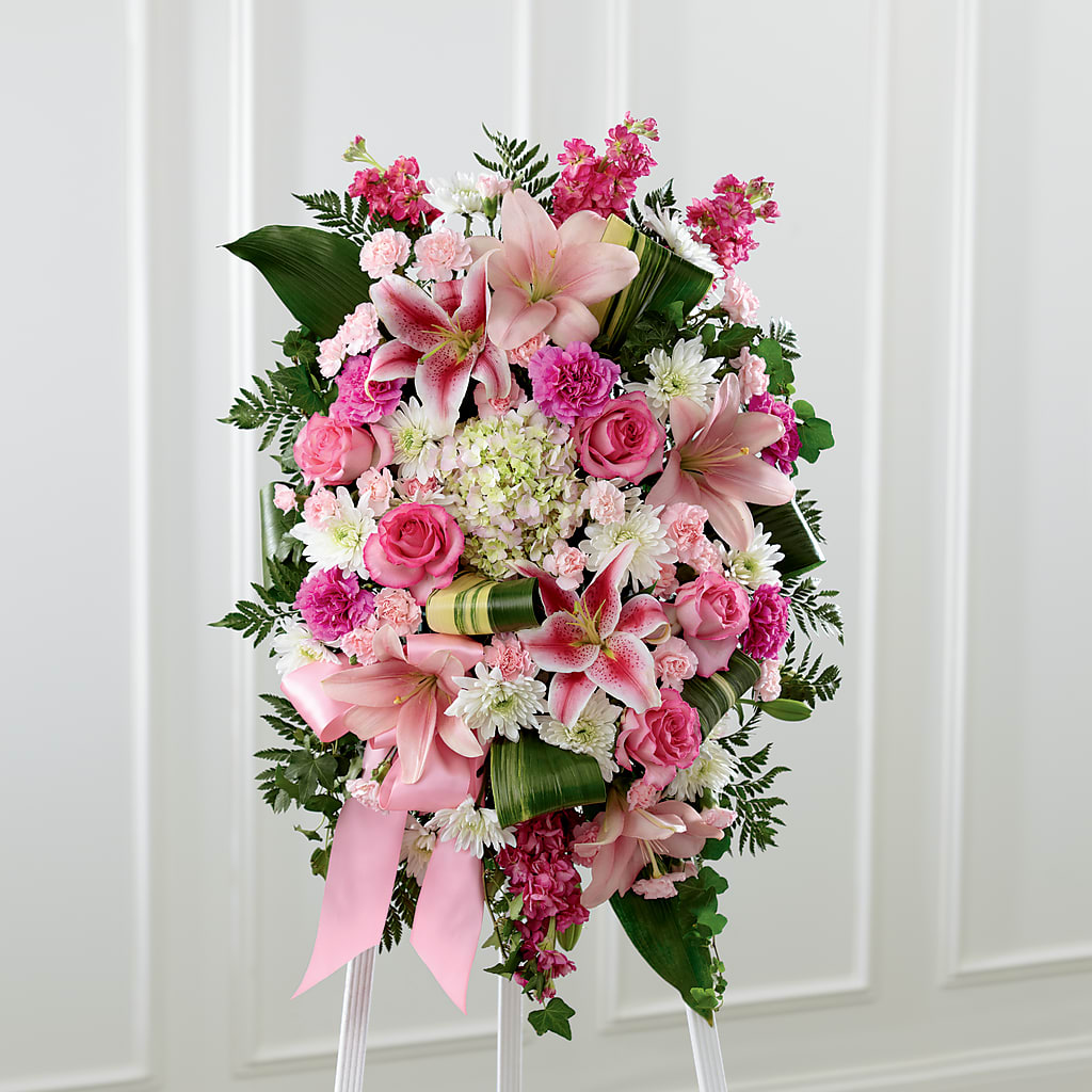 Comforting Standing Spray – Floral Art Designs, Arlington MA