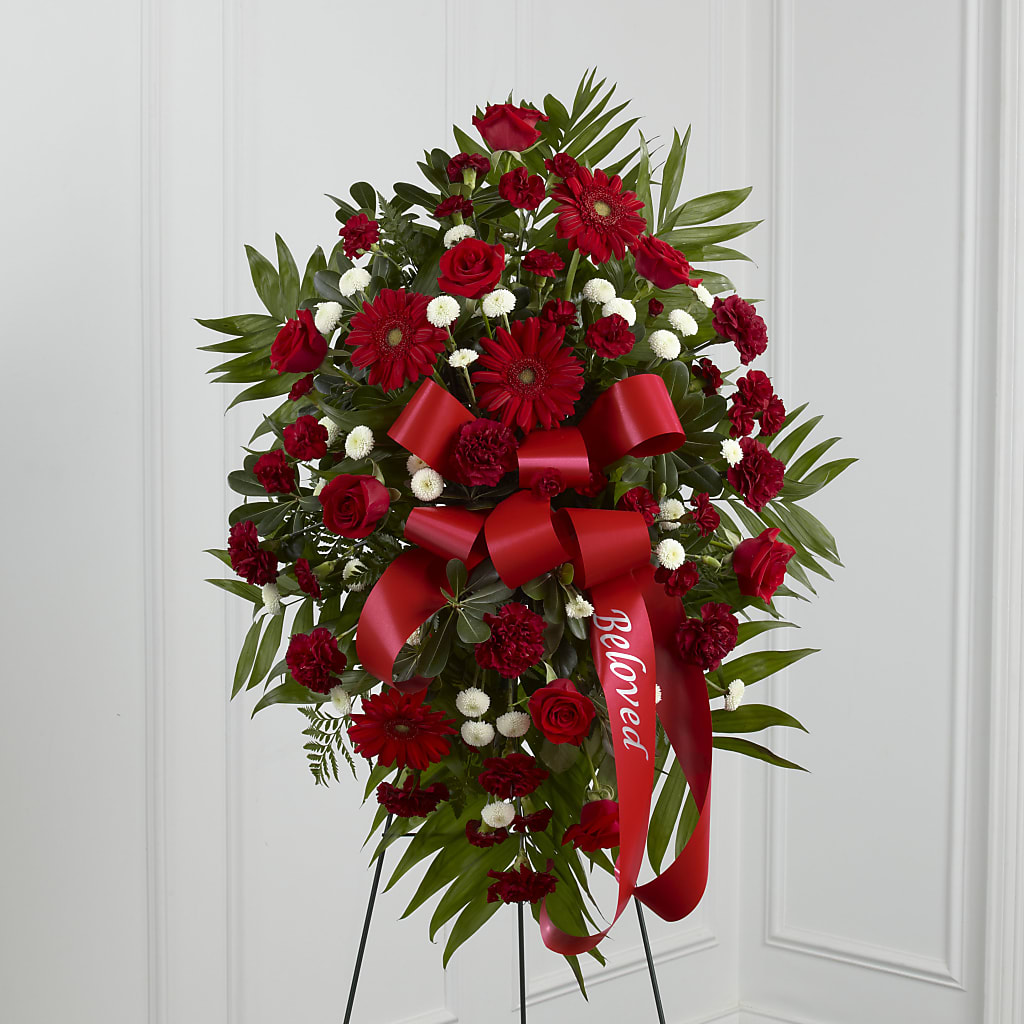 Treasured Memories Standing Spray – Floral Art Designs, Arlington MA