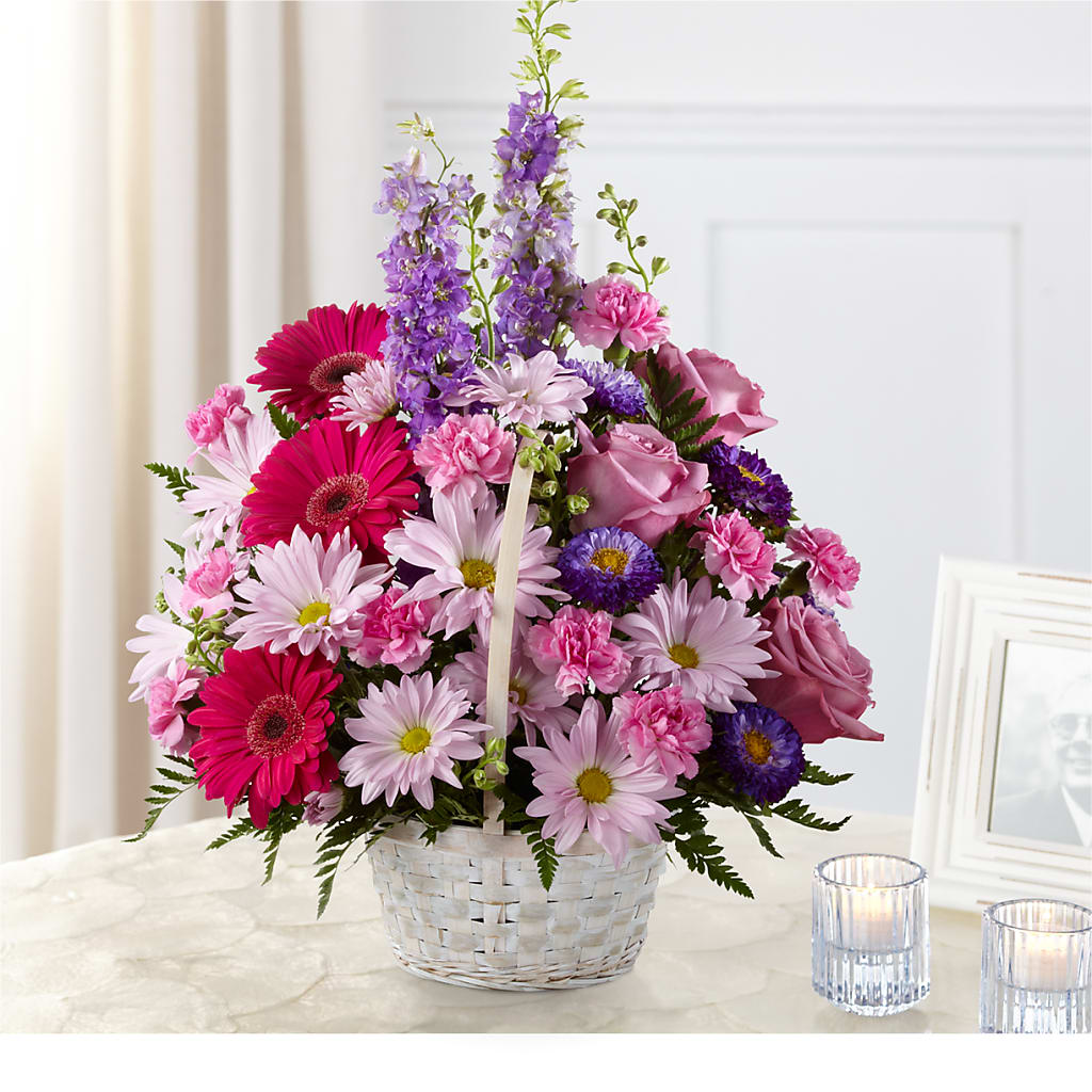 Pastel Peace Basket – Floral Art Designs, Arlington MA