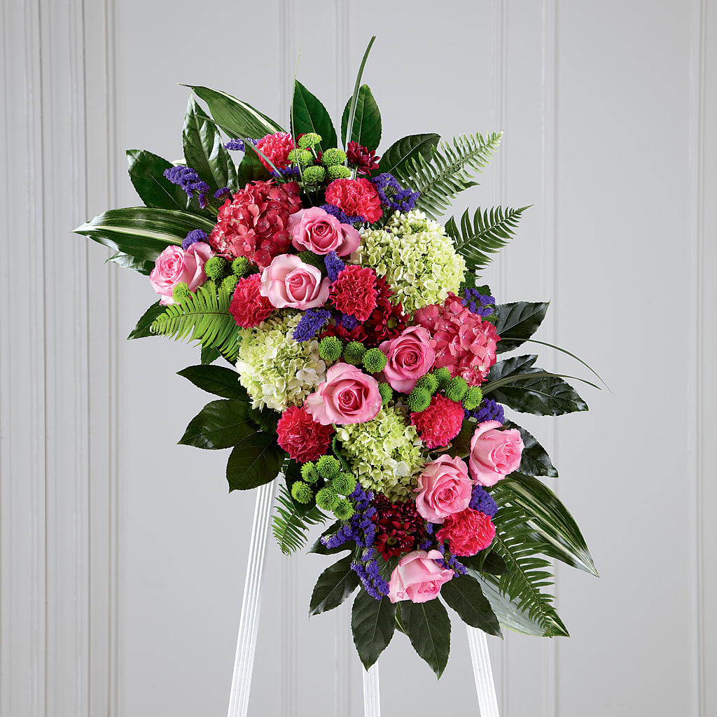 Refreshing Mix Standing Spray – Floral Art Designs, Arlington MA