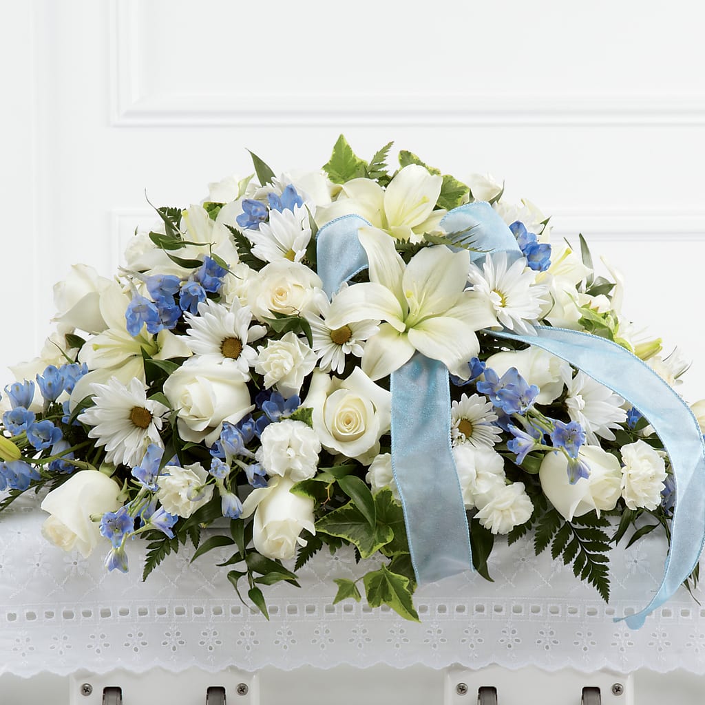 Tender Treasure Casket Spray – Floral Art Designs, Arlington MA