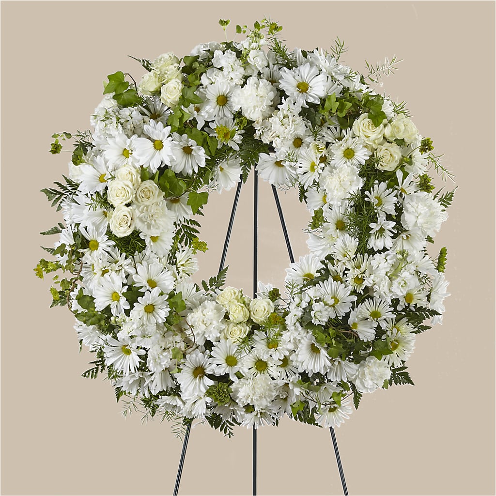 Faithful Wishes Wreath – Floral Art Designs, Arlington MA