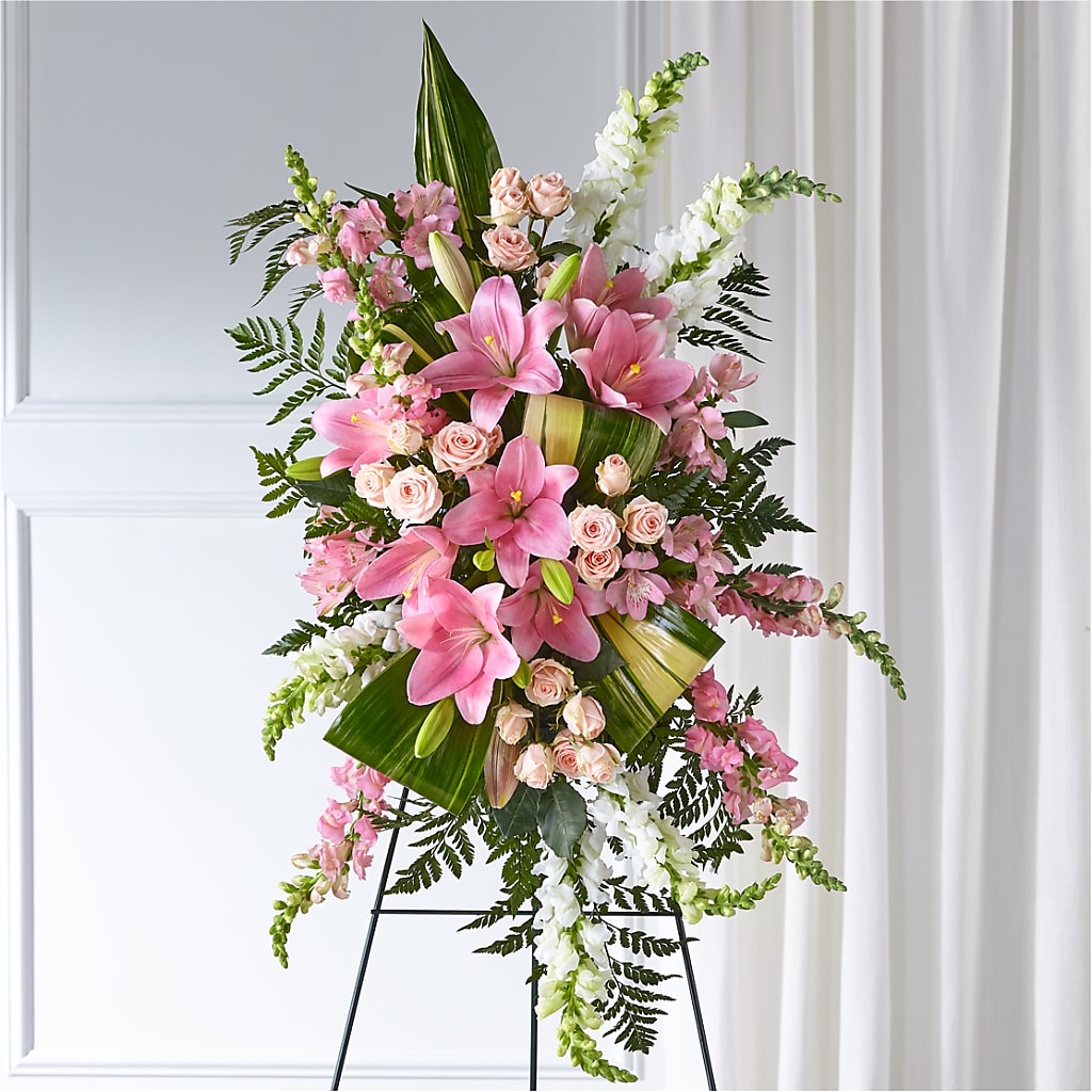 Elegant Embrace Standing Spray – Floral Art Designs, Arlington MA