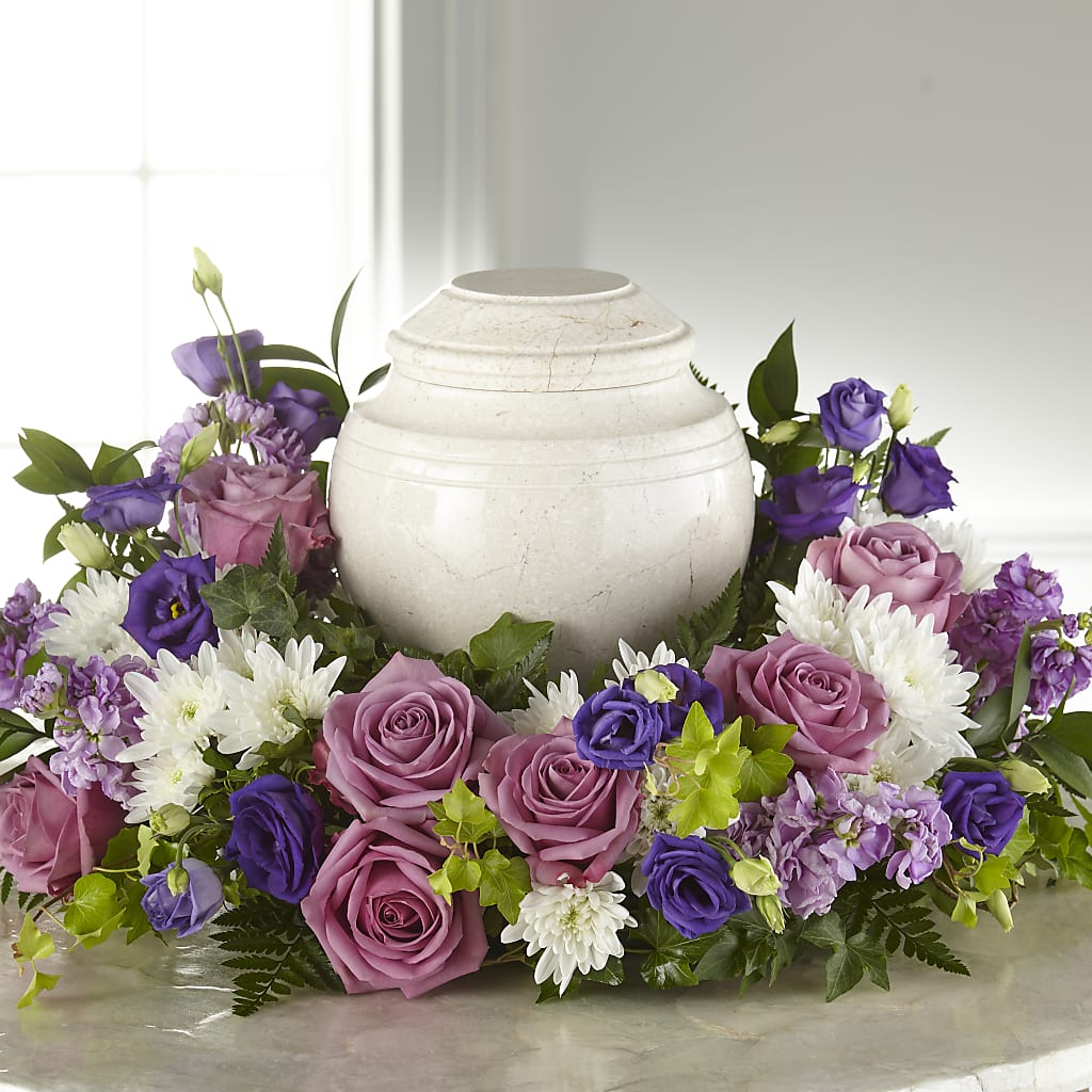 Blooming Sympathy Cremation Adornment – Floral Art Designs, Arlington MA