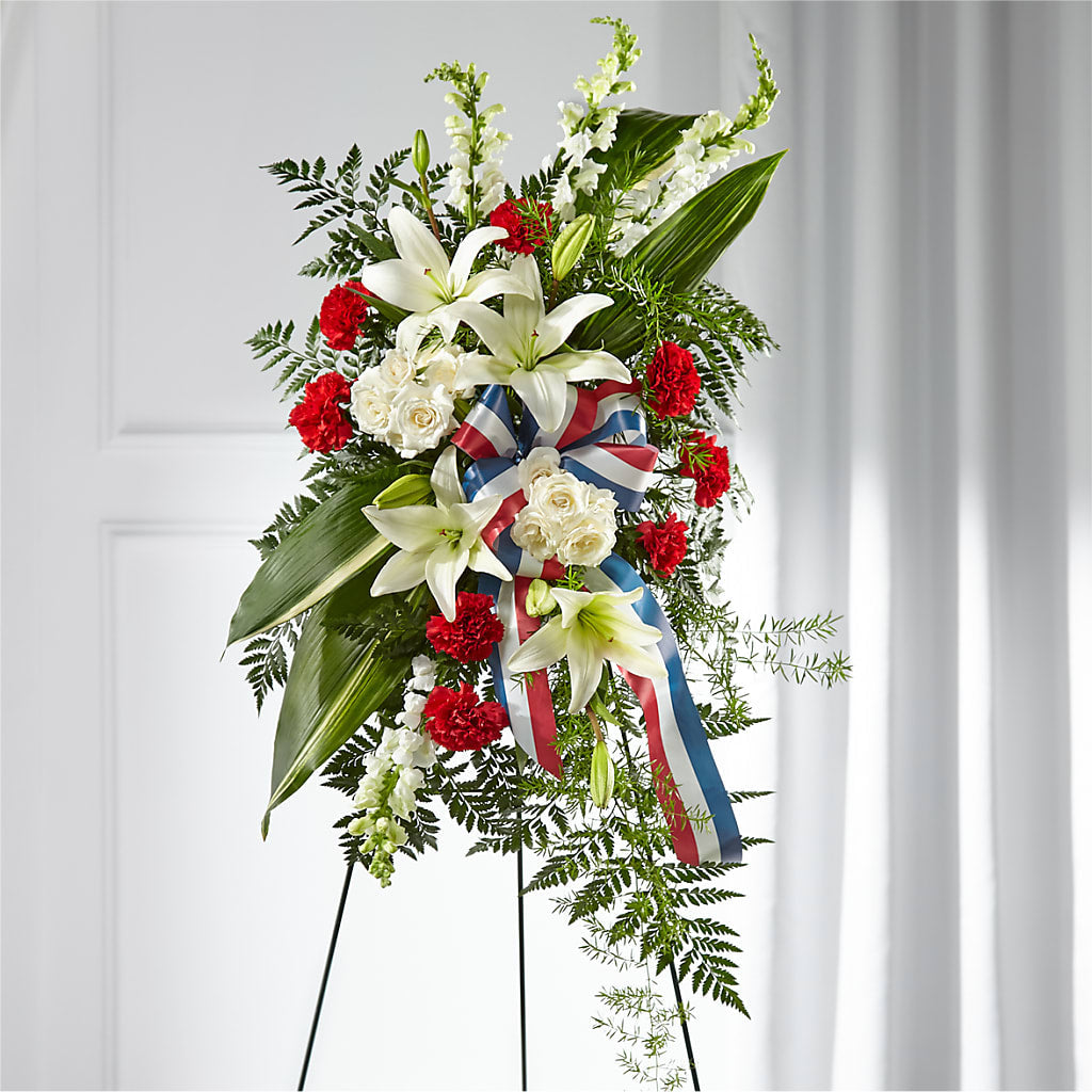 Stars of Life Standing Spray – Floral Art Designs, Arlington MA