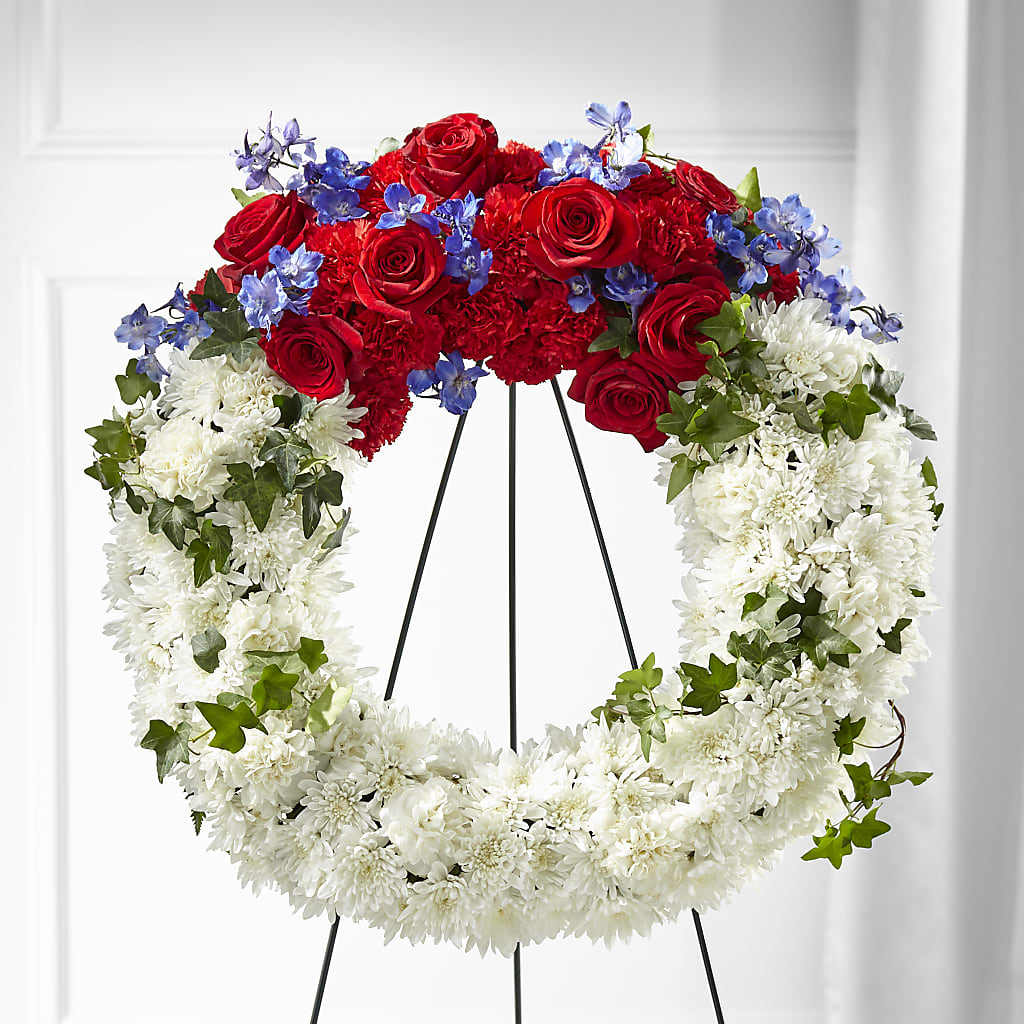 Patriotic Passion Wreath – Floral Art Designs, Arlington MA