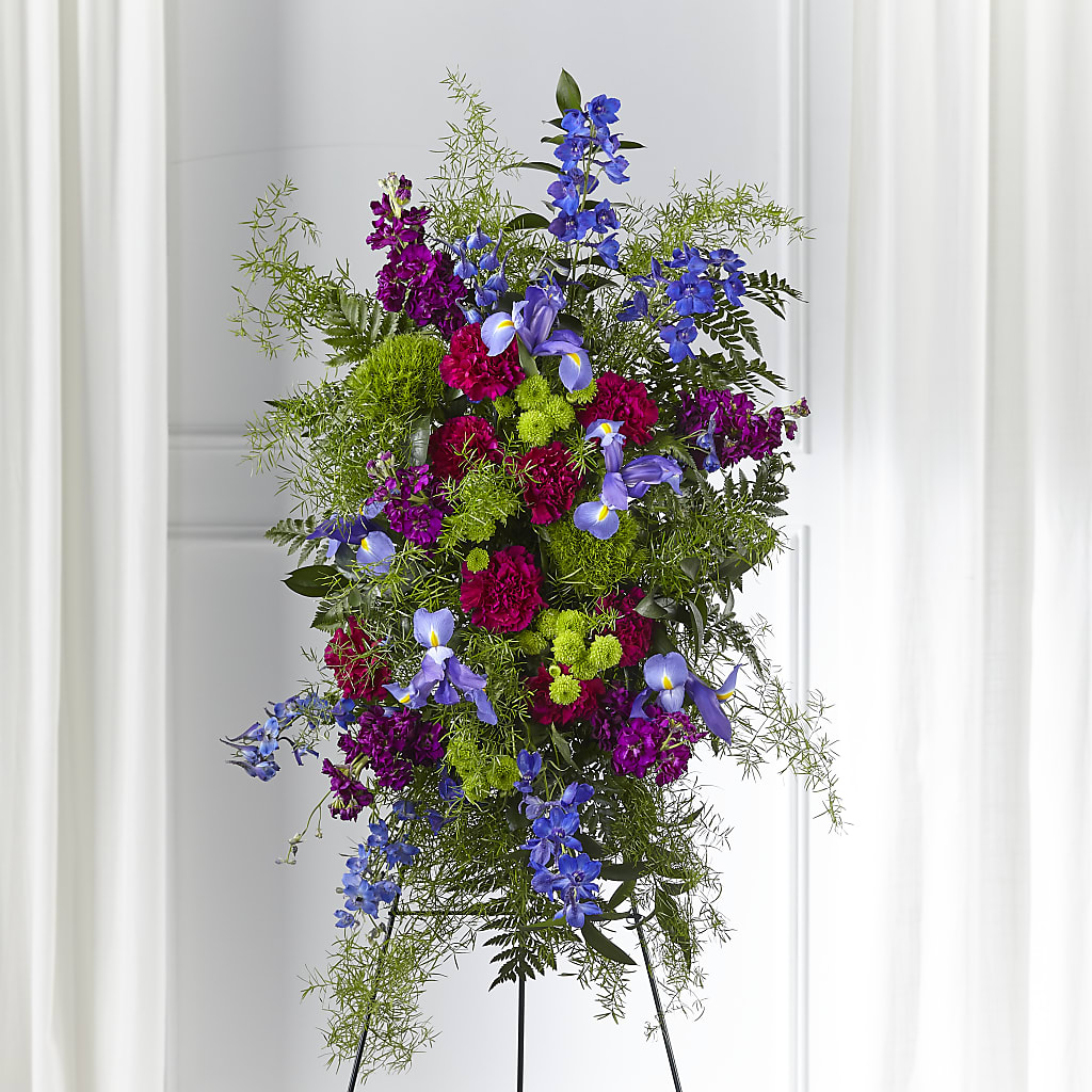 Heavenly Skies Standing Spray – Floral Art Designs, Arlington MA