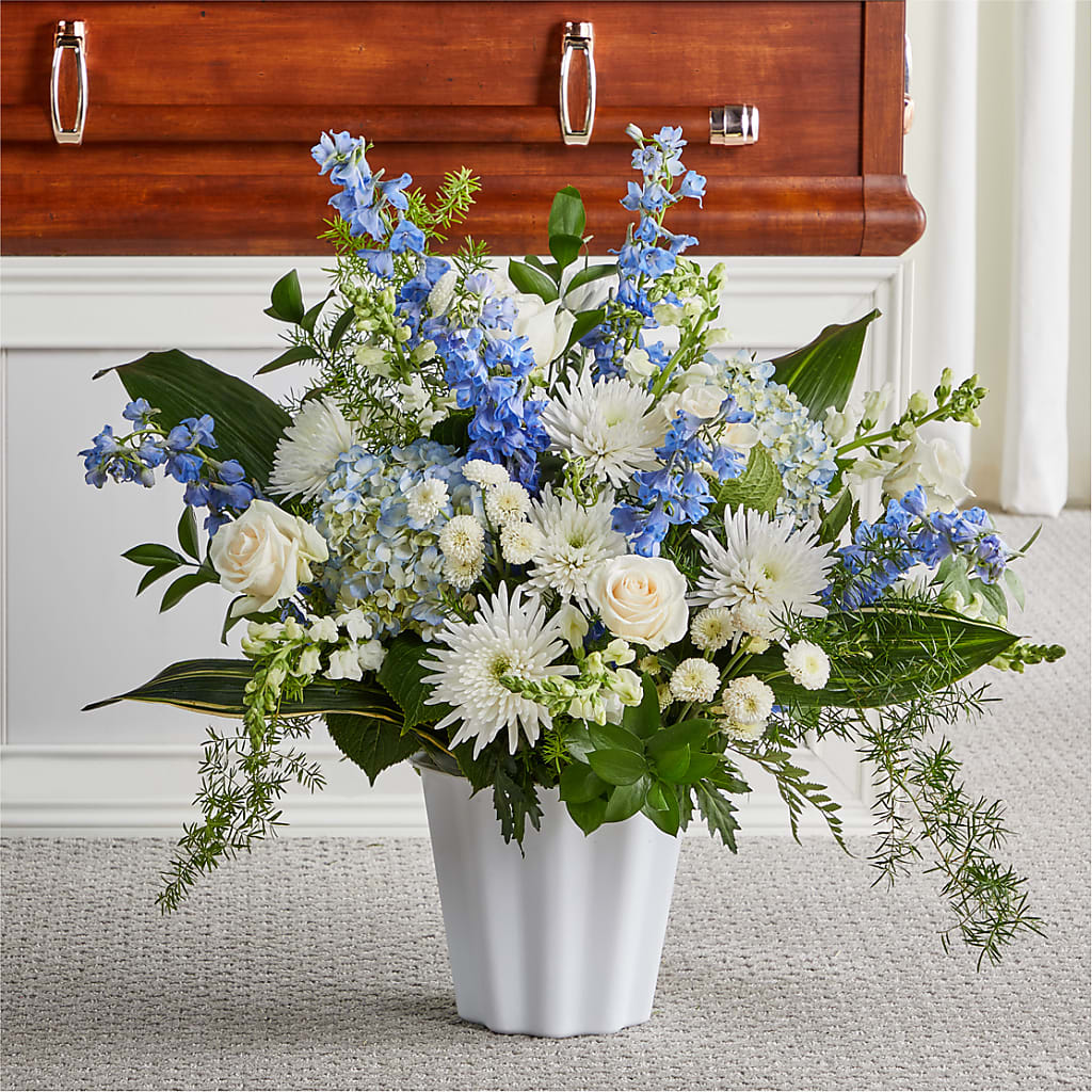 Everlasting Memories Floor Basket – Floral Art Designs, Arlington MA