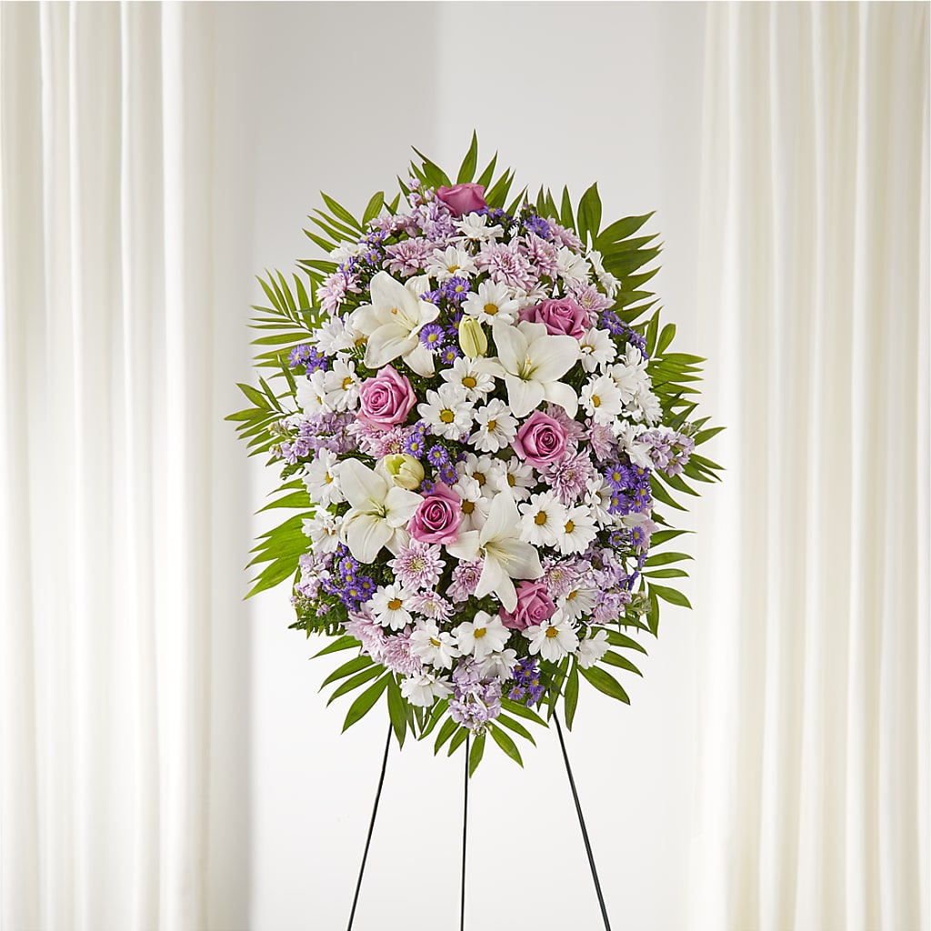 Surrounded by Love Standing Spray – Floral Art Designs, Arlington MA