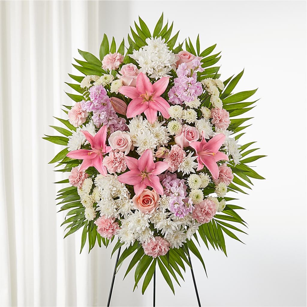 Offering Solace Standing Spray – Floral Art Designs, Arlington MA