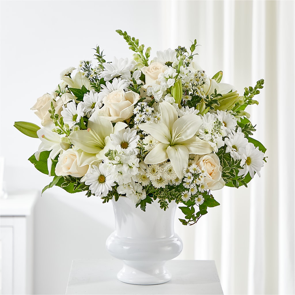 Uplifting Urn Arrangement – Floral Art Designs, Arlington MA