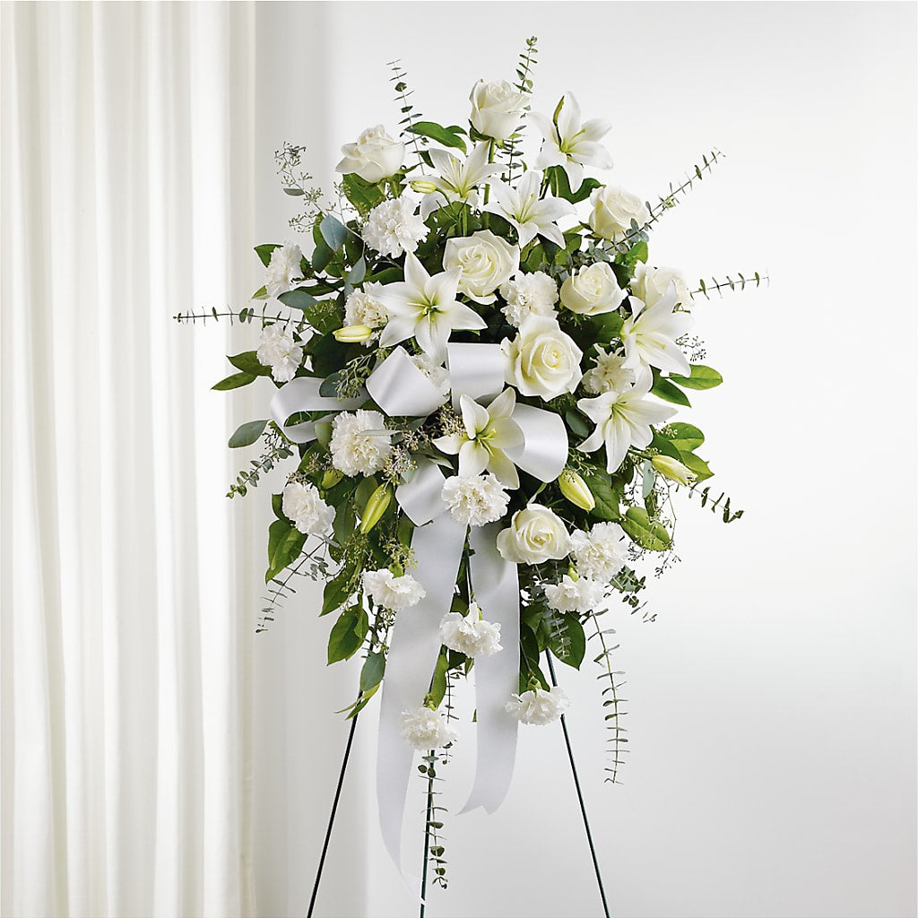 With Care Standing Spray – Floral Art Designs, Arlington MA
