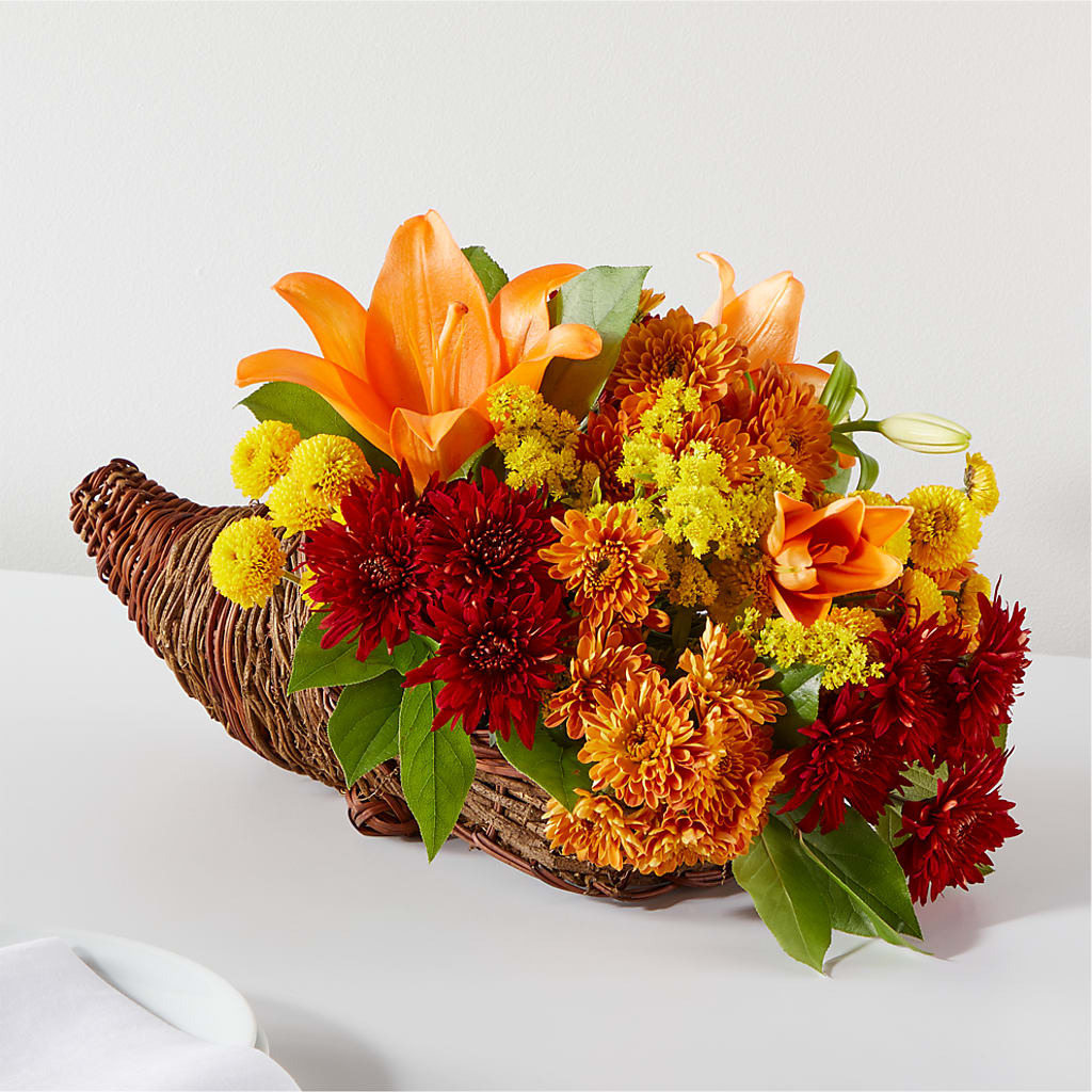 Bouquet of Blessings Cornucopia – Floral Art Designs, Arlington MA