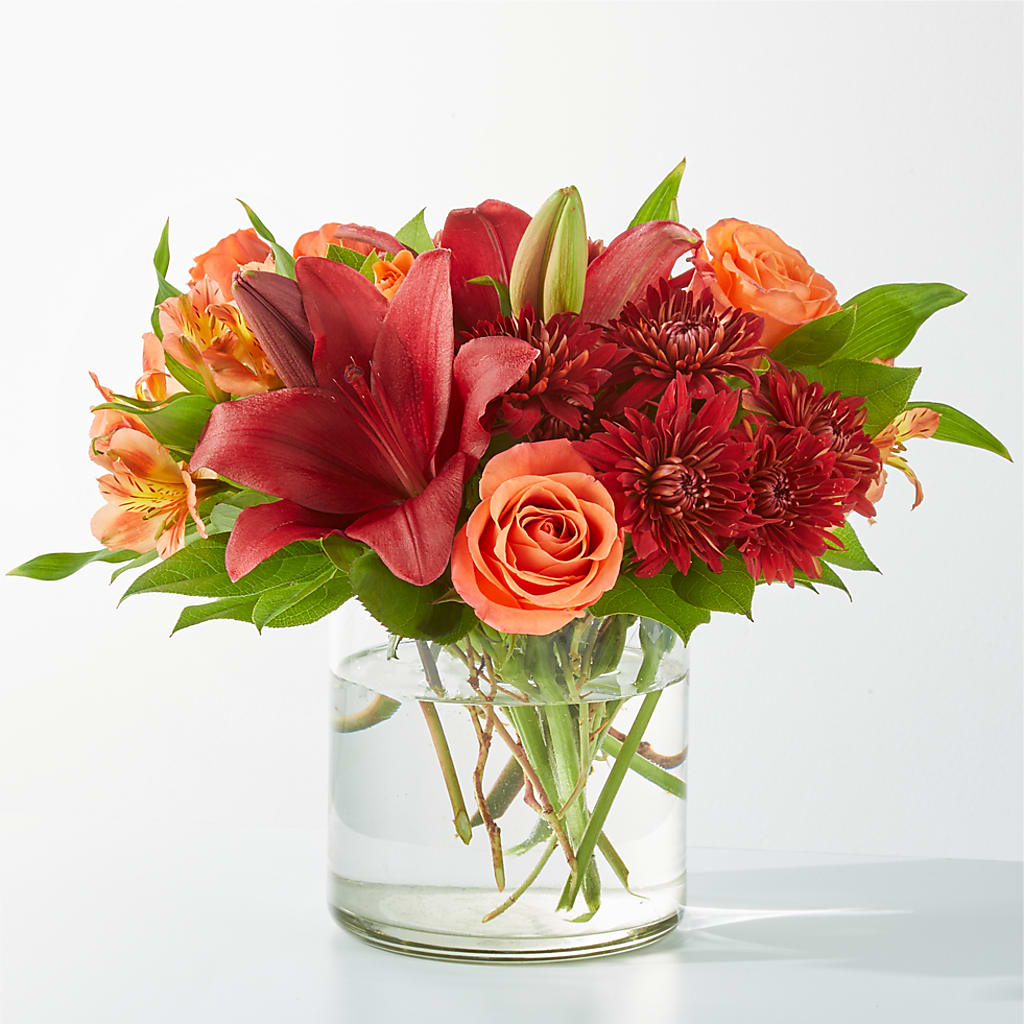 Crimson Leaves Bouquet – Floral Art Designs, Arlington MA