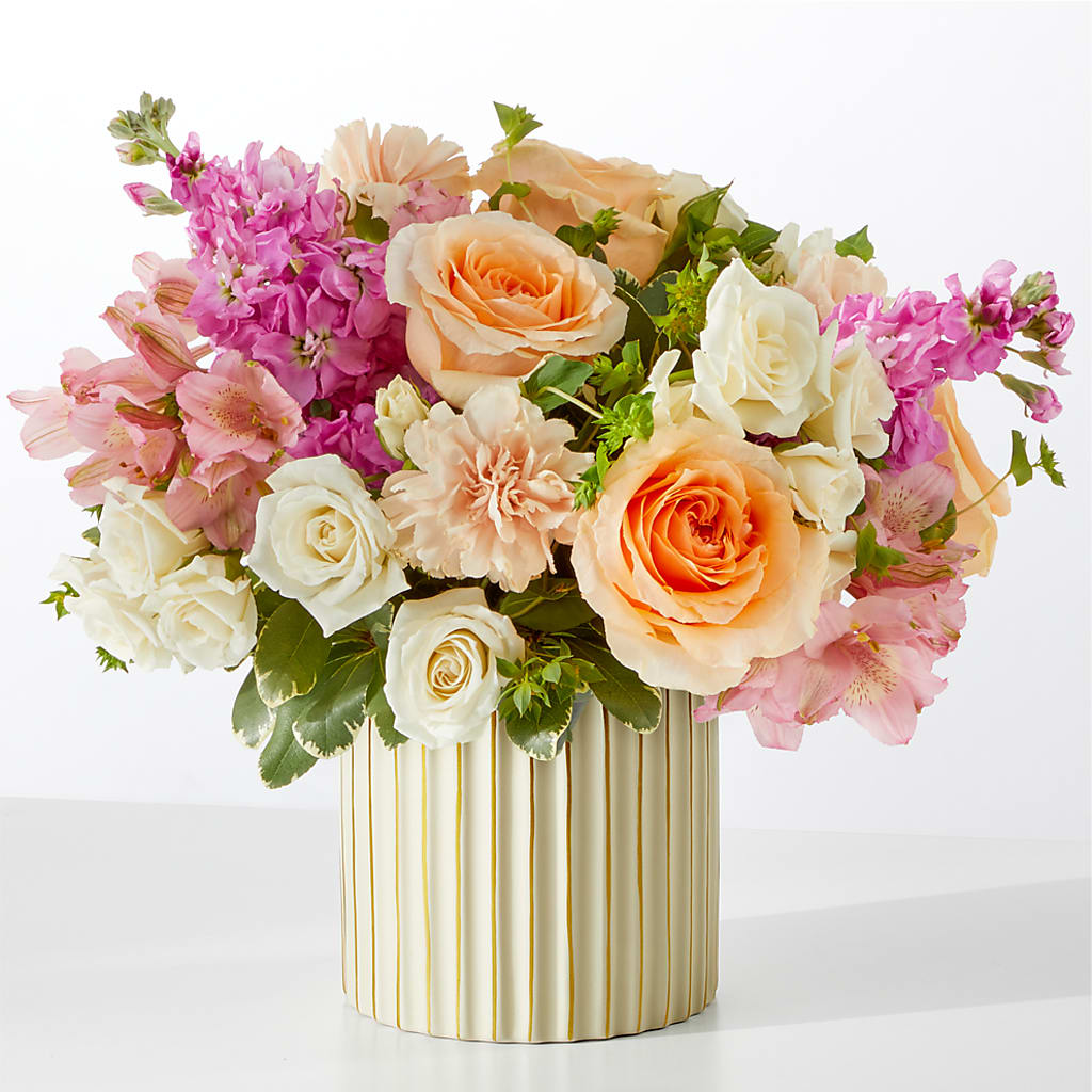 Paradise Bouquet with Ivory Vase – Floral Art Designs, Arlington MA