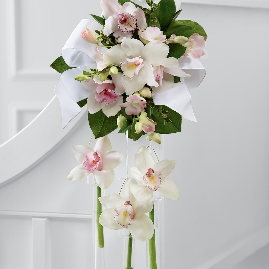 Perfect Entrance Pew Arrangement – Floral Art Designs, Arlington MA