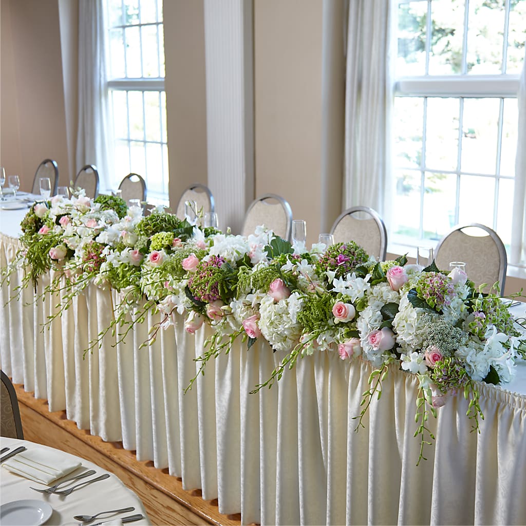 State of Joy Head Table Arrangement – Floral Art Designs, Arlington MA