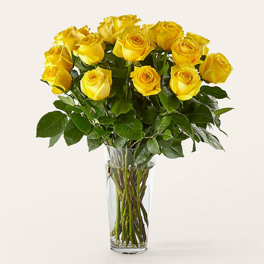 Long Stem Yellow Rose Bouquet –  Floral Art Designs, Arlington MA