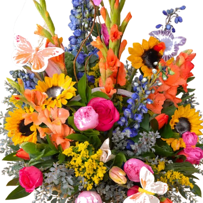 Whimsical Butterfly Garden Basket –  Floral Art Designs, Arlington MA
