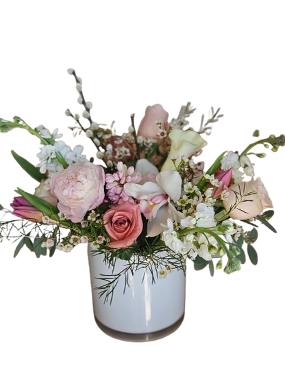 Blushing Rose Meadow –  Floral Art Designs, Arlington MA