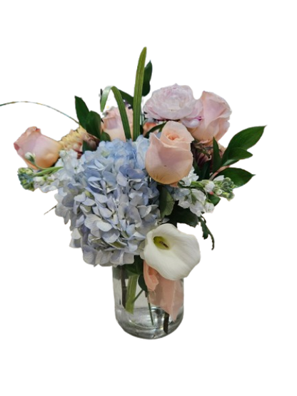 Blush & Blue Elegance –  Floral Art Designs, Arlington MA
