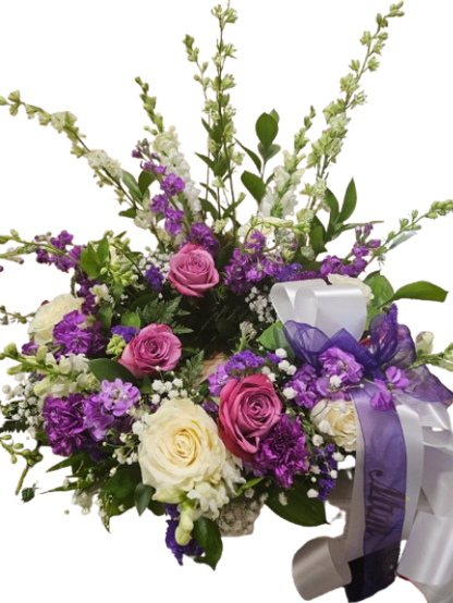 Lavender Remembrance Urn Wreath –  Floral Art Designs, Arlington MA