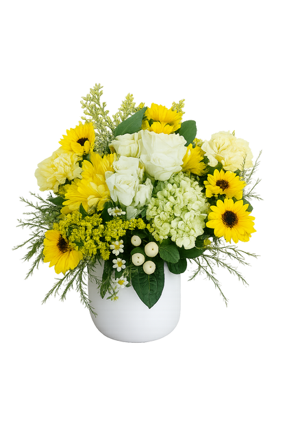 Sunshine Daisy Bouquet –  Floral Art Designs, Arlington MA