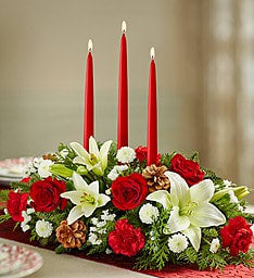 Twilight Christmas Glow Centerpiece –  Floral Art Designs, Arlington MA