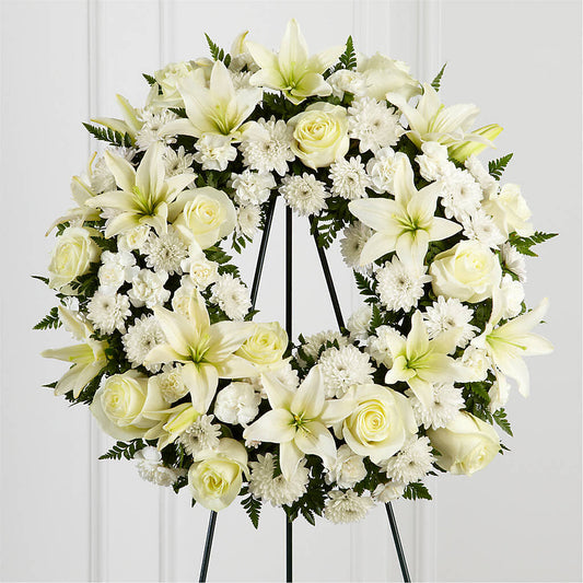 Treasured Tribute Wreath – FLORAL ART DESIGNS, Arlington MA