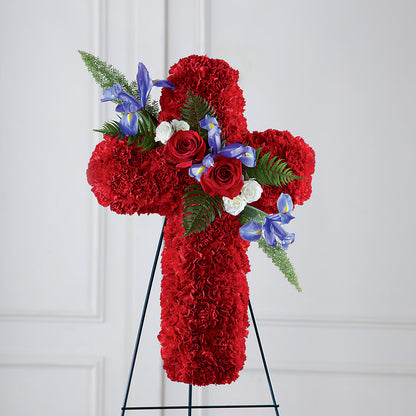 Faithful Hero Floral Cross –  Floral Art Designs, Arlington MA