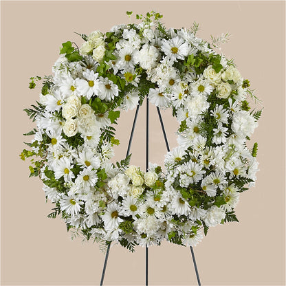 Faithful Wishes Wreath –  Floral Art Designs, Arlington MA