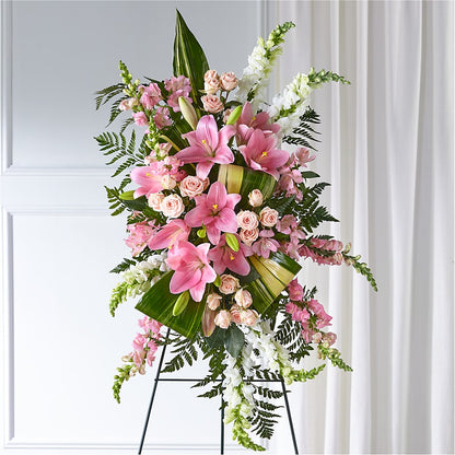 Elegant Embrace Standing Spray –  Floral Art Designs, Arlington MA