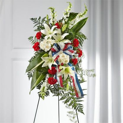 Stars of Life Standing Spray –  Floral Art Designs, Arlington MA