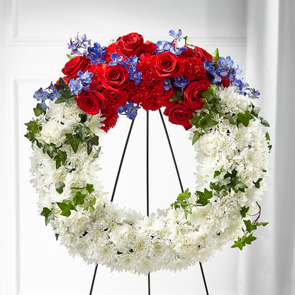 Patriotic Passion Wreath –  Floral Art Designs, Arlington MA