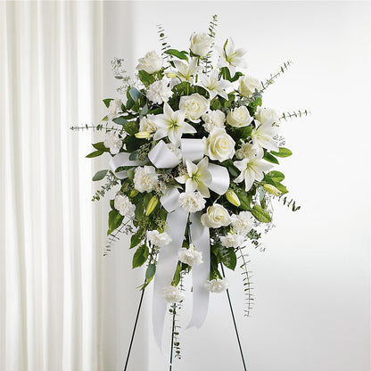 With Care Standing Spray –  Floral Art Designs, Arlington MA