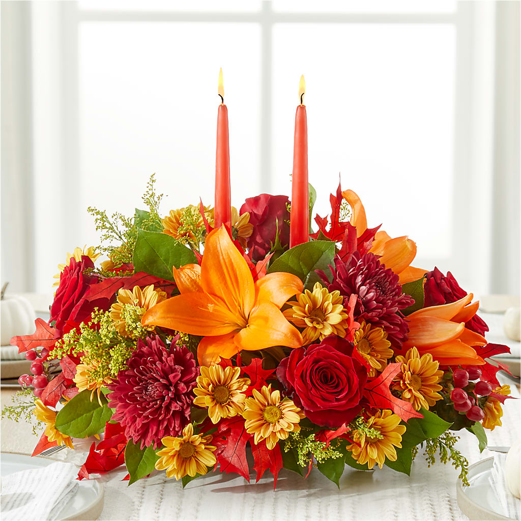 Autumn's Embrace Centerpiece –  Floral Art Designs, Arlington MA