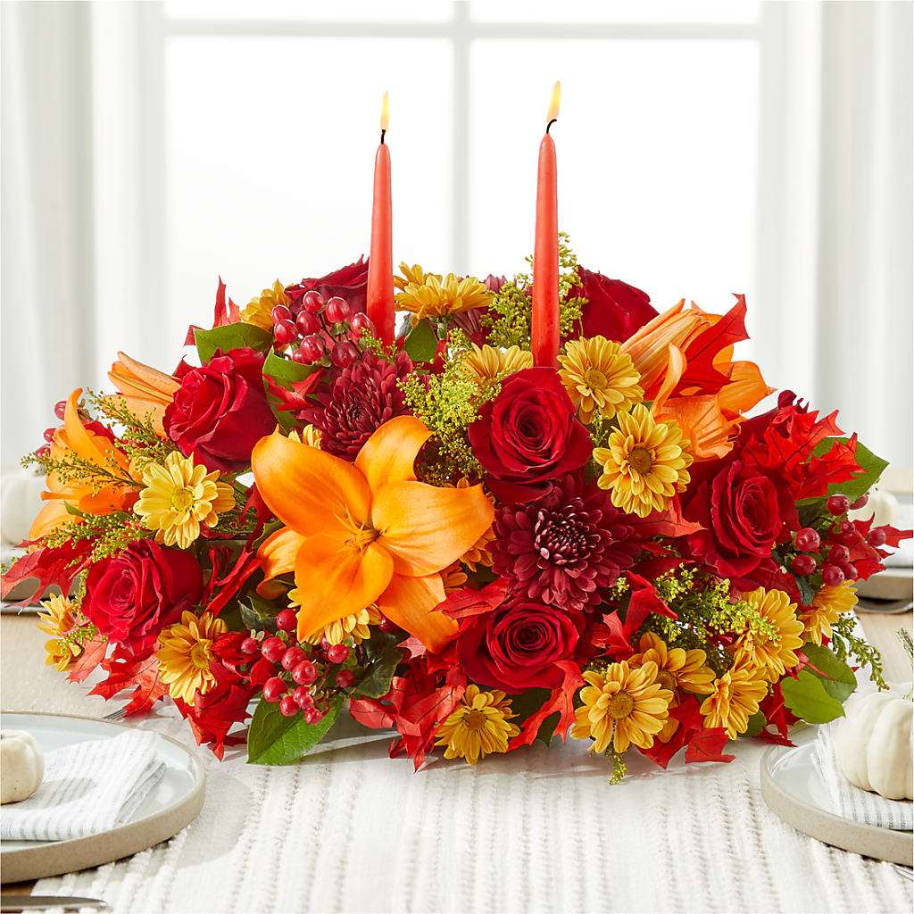 Autumn's Embrace Centerpiece –  Floral Art Designs, Arlington MA