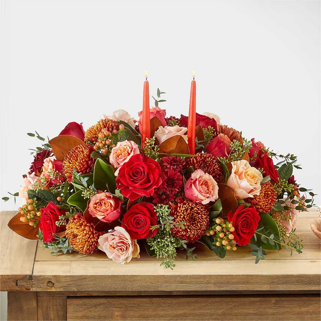 Gather Near Centerpiece –  Floral Art Designs, Arlington MA