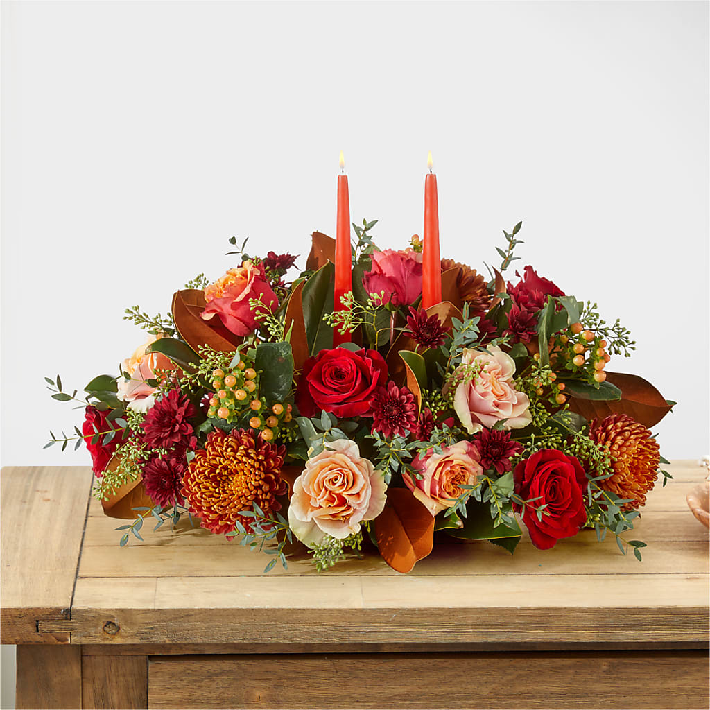 Gather Near Centerpiece –  Floral Art Designs, Arlington MA